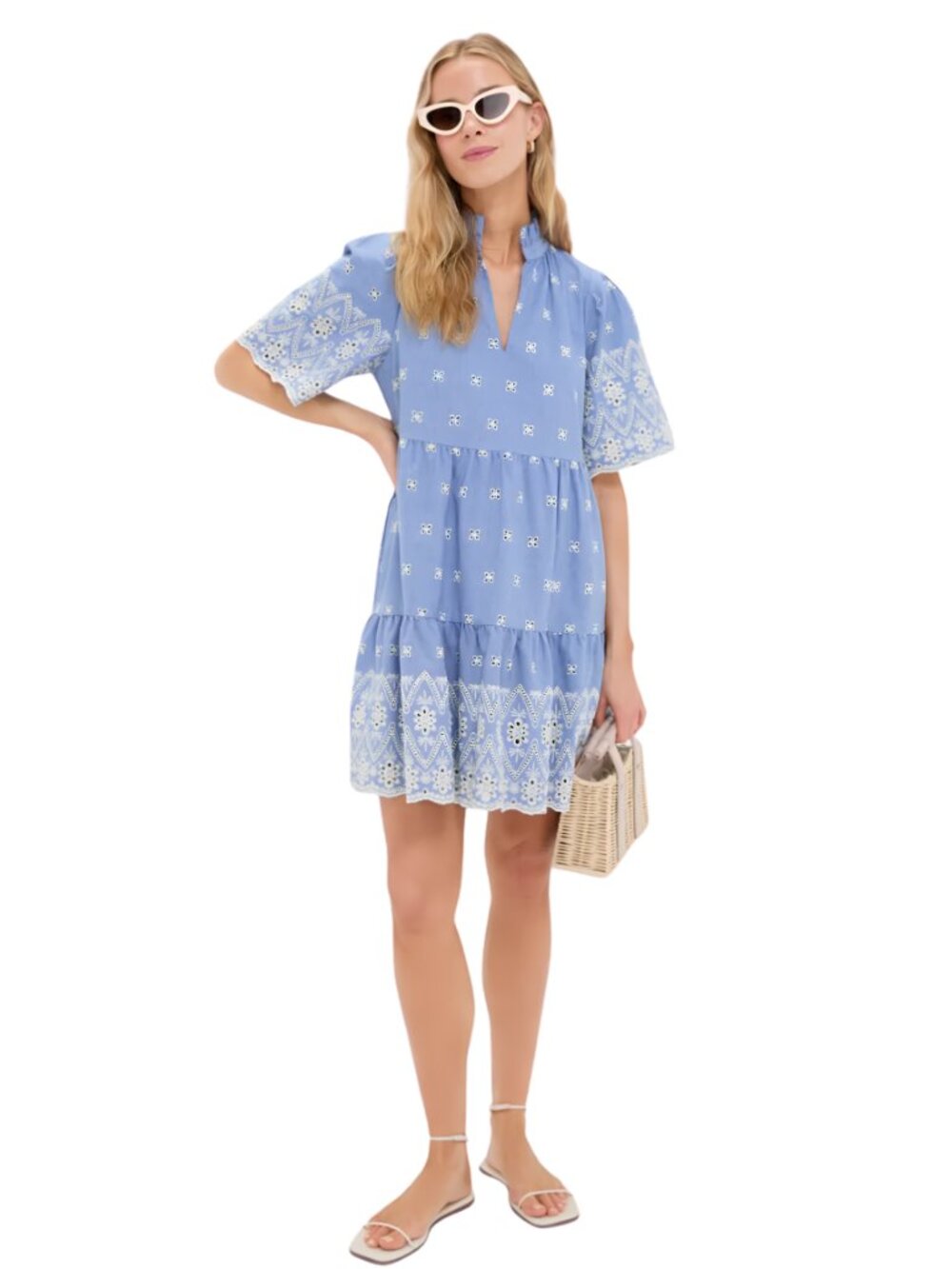 Tuckernuck Chambray Embroidered Crawford Dress X Large
